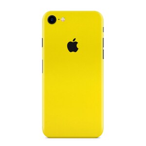 Glossy Yellow Skin for iPhone Skin Wrap Decal for iPhone 12 Pro Max, iPhone 12 Mini, iPhone 11 Pro Max, iPhone Xs, X, XR, 8 Plus, 7 Plus image 9