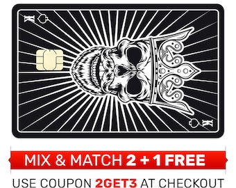 Carta di credito Skin, Adesivo, Copertina - Skull King of Spades