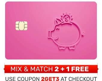Creditcard Huid, Sticker, Cover - Pinky Bank