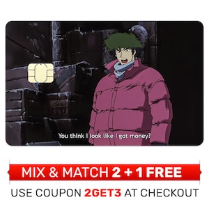 Adesivo per carta di credito Anime Cowboy, skin, cover per carta di debito, carta d'identità, tessere dell'autobus, tessere della metropolitana e altro ancora