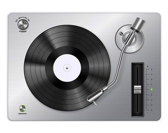 MacBook Pro, Air Laptop Skin Wrap Cover Wrap - Platine vinyle lecteur, DJ