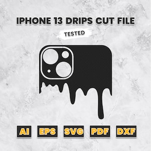 iPhone 13 Drips Skin Vector Cut File Template (Digital Download)