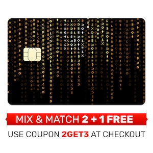 Skin de tarjeta de crédito, pegatina, cubierta - Cryptocurrency Matrix