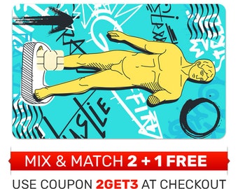 Skórka karty kredytowej, naklejka, okładka - Psychodeliczna abstrakcyjna statua