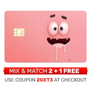 Skin de tarjeta de crédito, pegatina, cubierta - Emoticono de emoji babeante