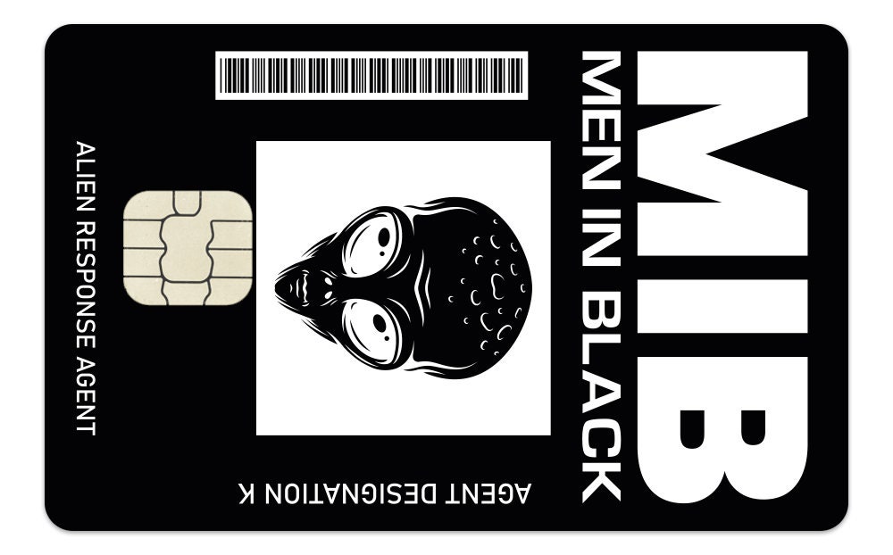 Credit Card Skin, Sticker, Cover - Men in Black ID Card, MIB - Etsy