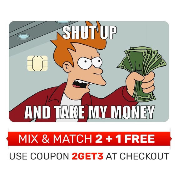 credit card sleeves funny 2Pcs You're Gonna Make Me Pay Sticker Skin Credit Card Sticker Credit Card skin cover Debit Card Stickers for Key, Debit, Credit, Bank Card Card Skin for funny shushing cat meme card