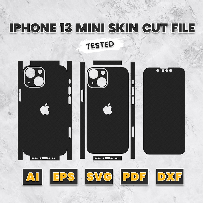 Apple iPhone 13 Mini Skin Vector Cut File Template Ai EPS - Etsy