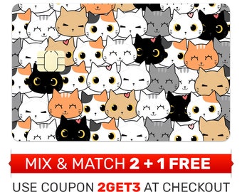 Credit Card Skin, Sticker, Cover - Cats Background Pattern