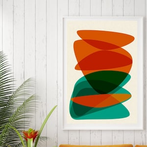 Retro Mid-Century Modern Wall Prints, Abstract, Vintage Modern, Eames Style, Danish Modern, Midcentury Art, 1950s, 1960s, 1970s