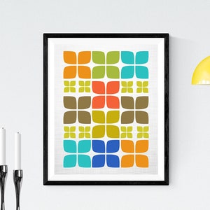 Colorful Mid-Century Modern Prints, Retro Wall Art,  Modern Abstract, Vintage Decor, Eames, Danish Modern, Mid Century Art