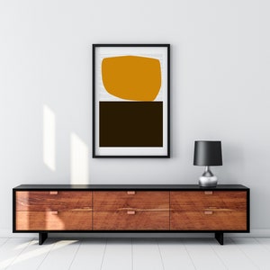 Mid-Century Modern Wall Prints, Earth Tones, Abstract, Vintage Modern, Ellsworth Kelly Style, Danish Modern, Midcentury Art, 1950s