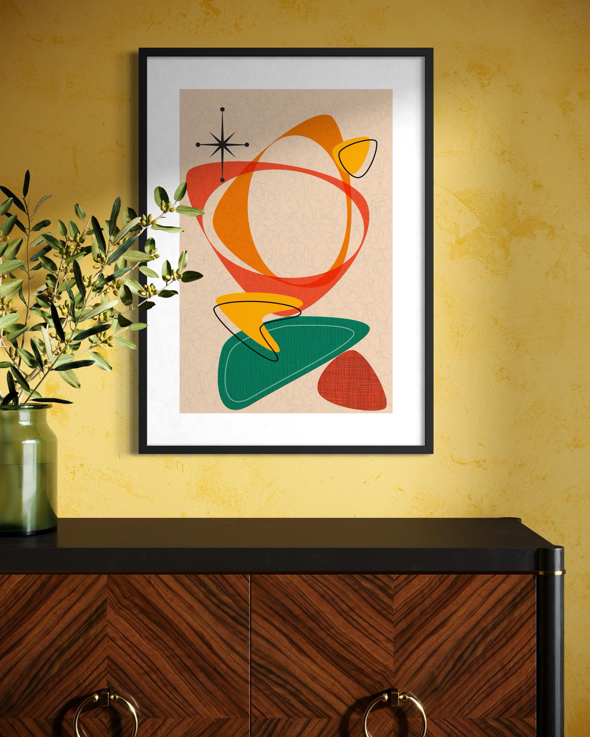 Atomic Art Print: Retro Mid-century Modern Wall Decor - Etsy Canada