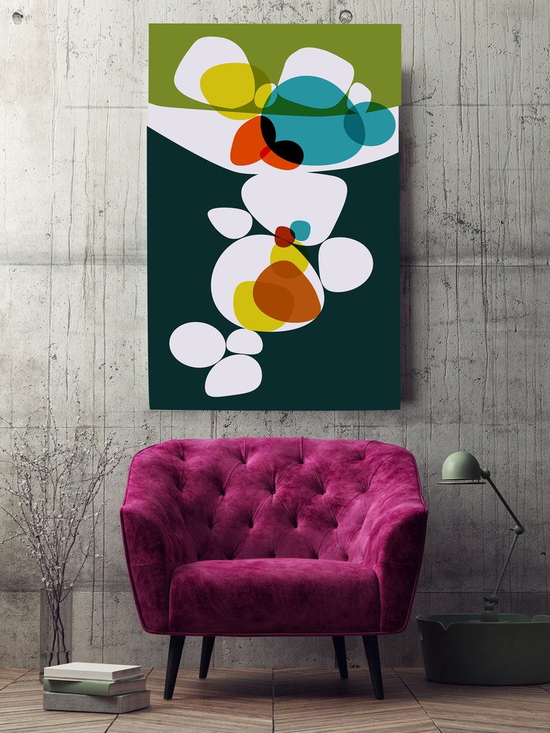 Colorful Wall Art Contemporary Print Living Room Art Modern - Etsy