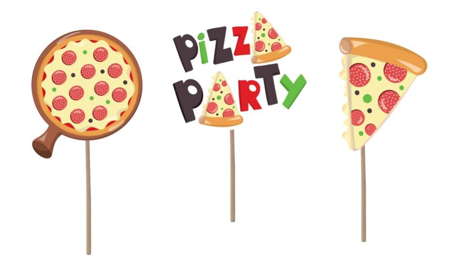 Pizza Theme Party Decorations Cupcake Topper Birthday Party Etsy
