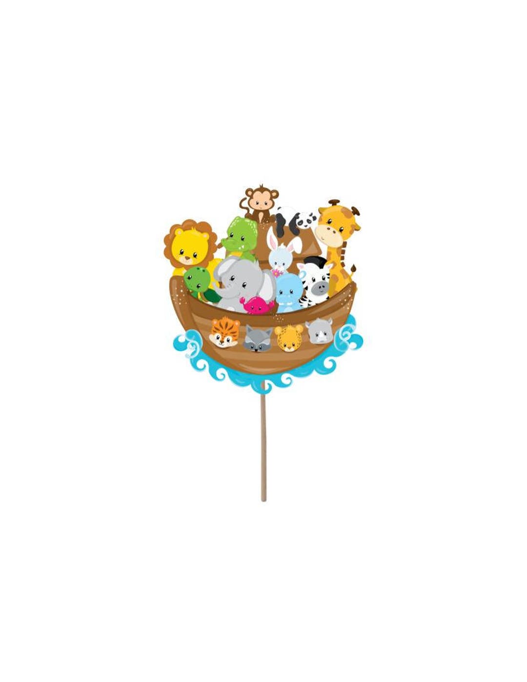 Baby Shower Cupcake Toppers Noah's Ark Theme Decorations - Etsy
