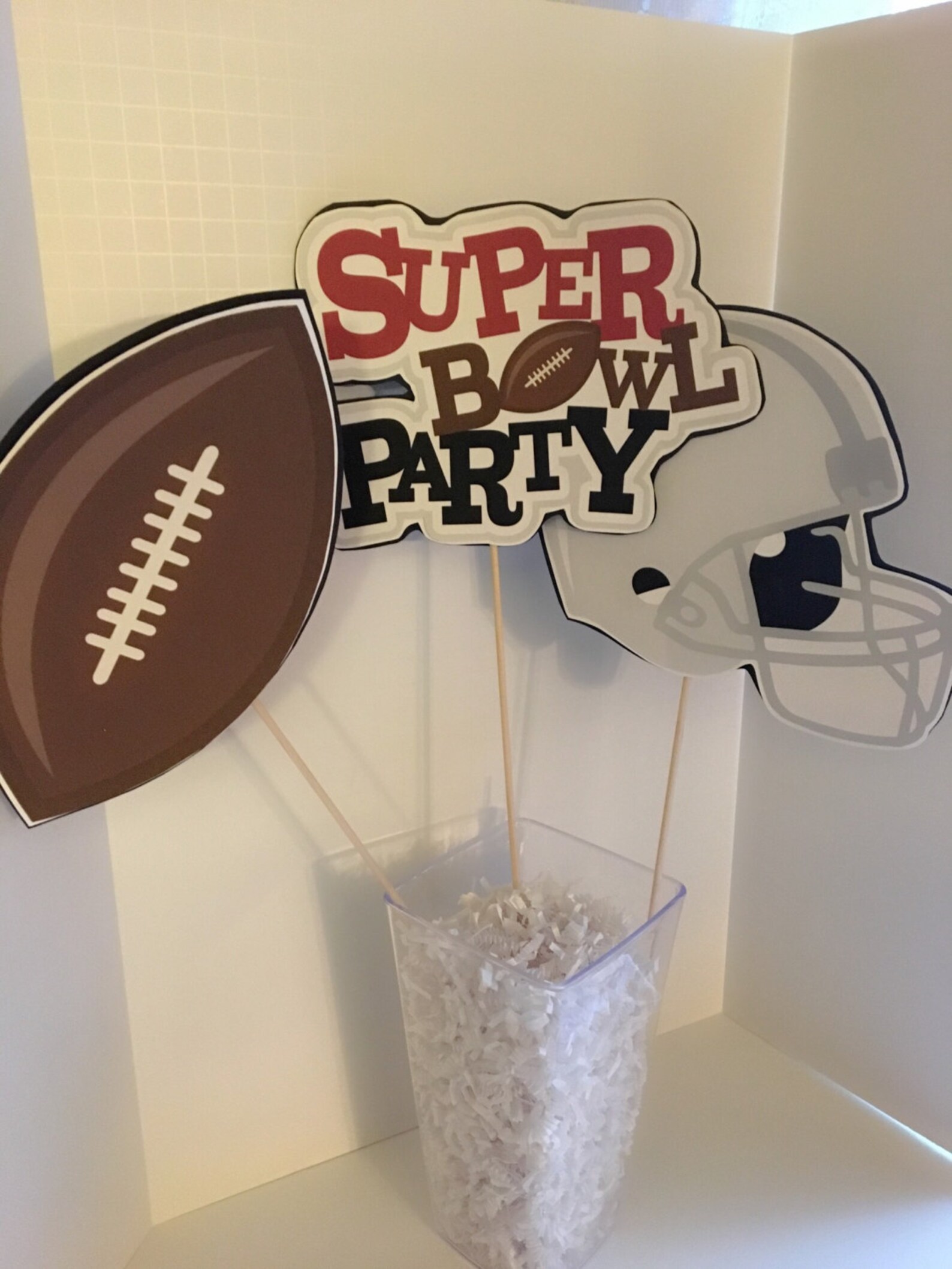 Superbowl Party Centerpice Superbowl Superbowl Party Etsy