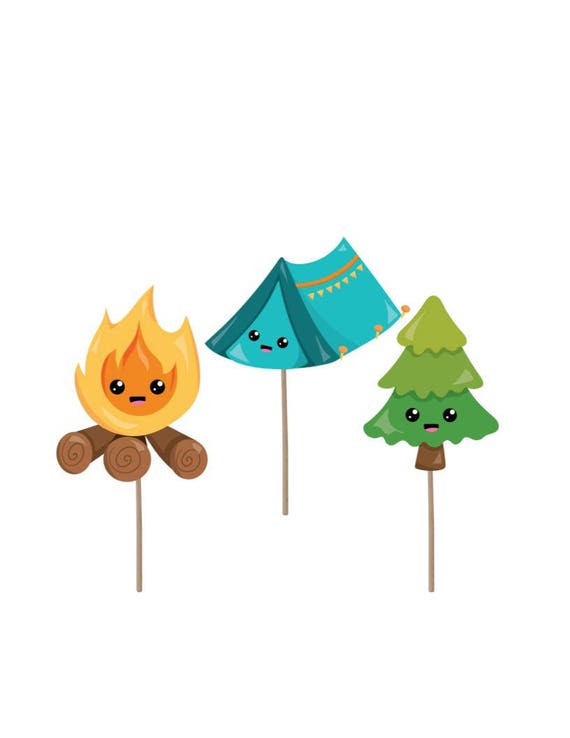 Camping Cupcake Topper Camping Decorations Camping Food Etsy