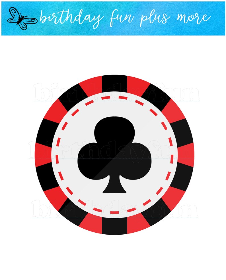 Casino Theme Party Decorations PRINTABLE Centerpieces Etsy