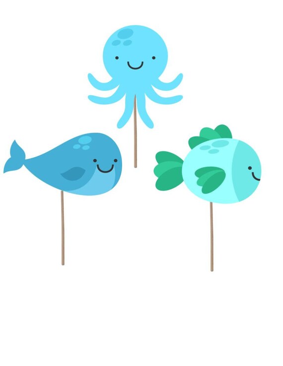 Download Under The Sea Boy Baby Shower Sprinkle Cupcake Toppers Sea Etsy