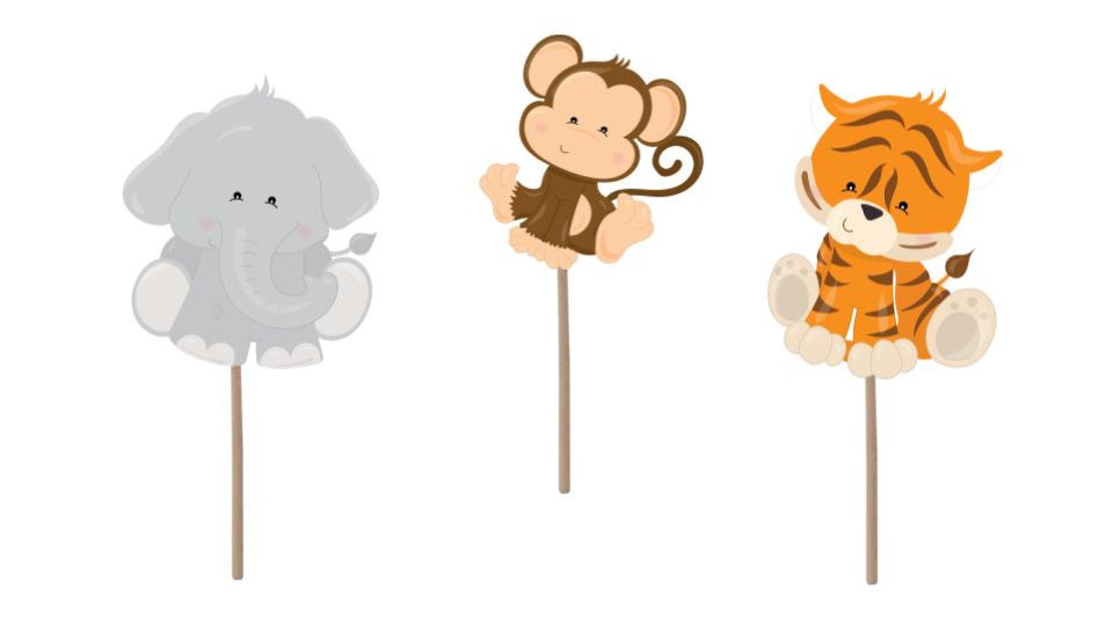 Cupcake Topper Zoo Cupcake Toppers Zoo Party Zoo Birthday Etsy