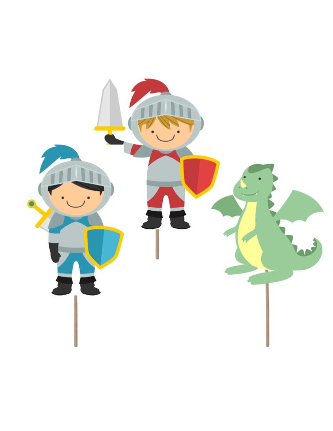 Knight Grad Topper Knight Dragon Party Knight Cupcake Topper Knight Theme Party - Etsy