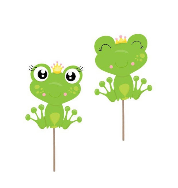 Frog Cupcake Toppers Frog Picks Frog Decorations Frog Cake Etsy
