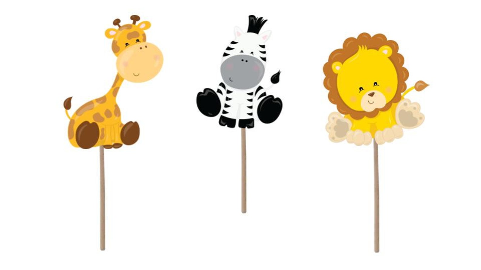 Cupcake Topper Zoo Cupcake Toppers Zoo Party Zoo Birthday Etsy