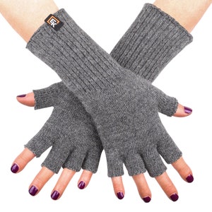 Alpaca Fingerless Gloves for Women - Super Soft Baby Alpaca - Made in the USA