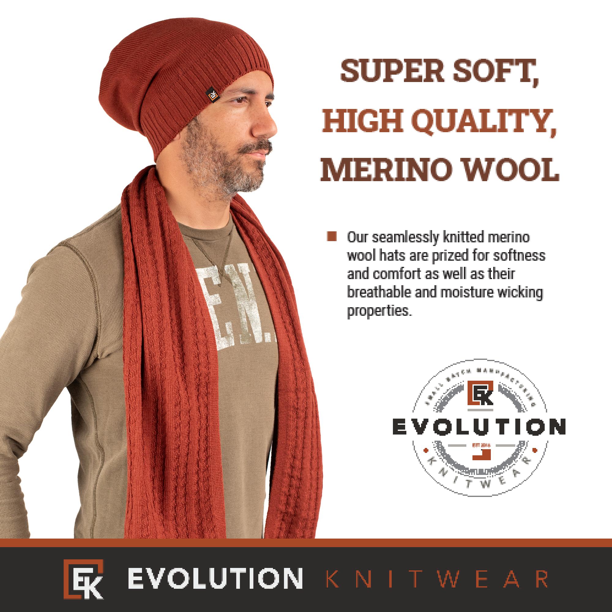 Wool Slouchy Beanie Hat - Super Soft Merino Wool - Made in  display picture 2