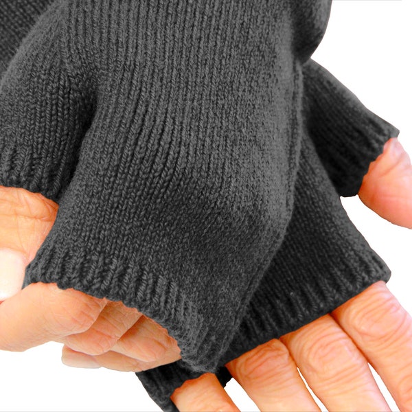 Alpaca Fingerless Mittens - Super Soft Baby Alpaca - Made in the USA