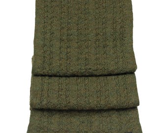 Baby Alpaca Scarf, Made in USA, Soft Luxury Winter Scarf for Men and Women, Lightweight Knit Neck Wrap, Natural Fiber Gift, Green