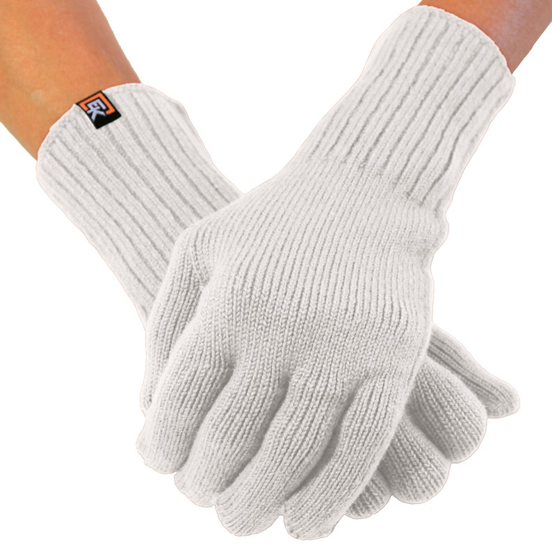 Merino Wool Knit Gloves for Women Super Soft Merino Wool Made in the USA Natural