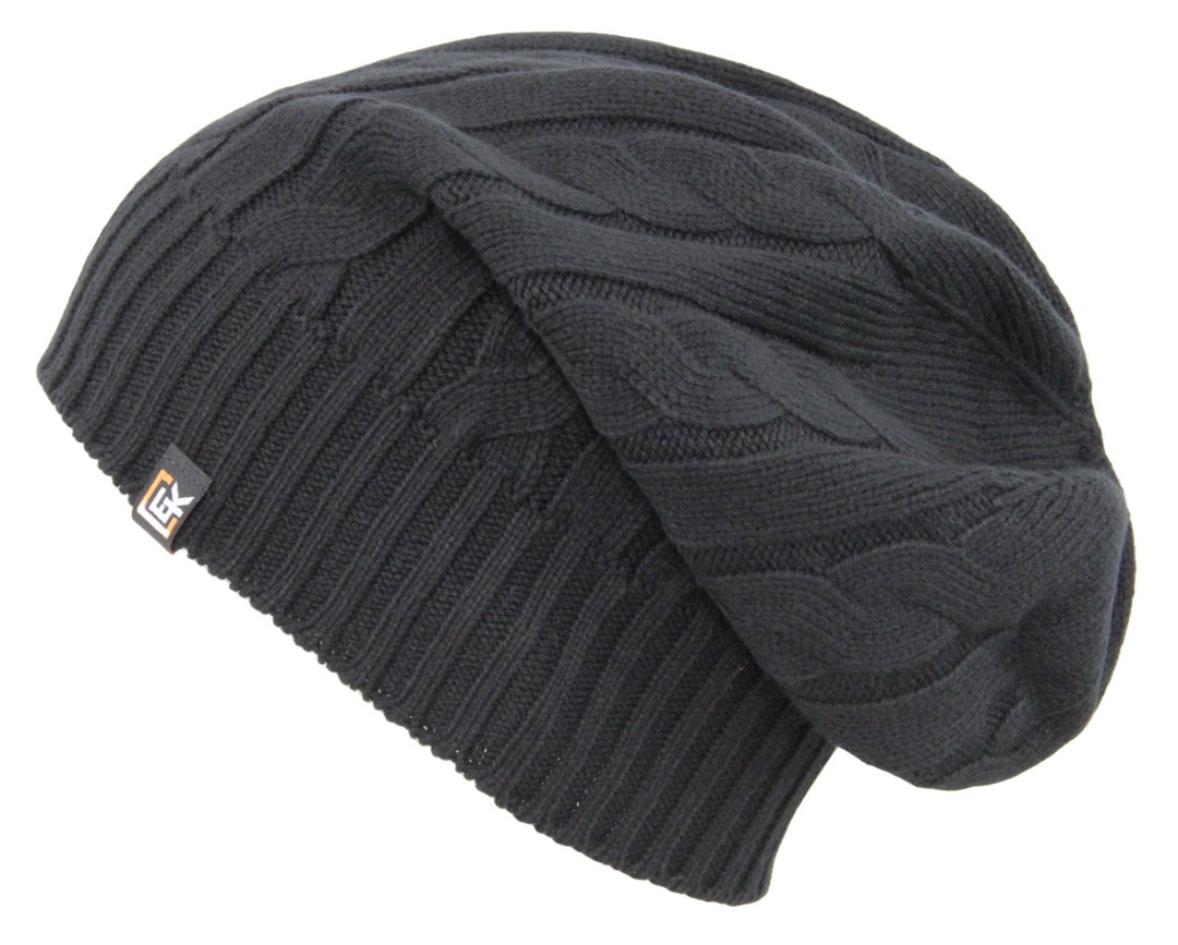 BEANIE HAT IN BLACK WOOL 422454