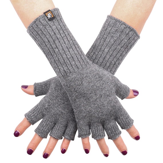 Merino Wool Fingerless Gloves For Women - Super Soft Merino Wool - Made in The USA