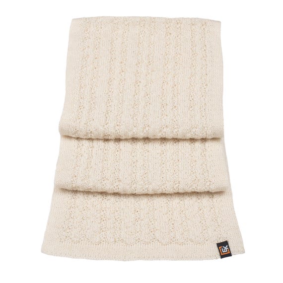 Alpaca Scarf - Plaid (Cream & Blush) – thread+butter Cream alpaca scarf new with tags main image 2