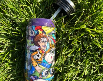 MADE TO ORDER Pixar Tumbler, Toy Story, Bugs Life, Inside Out, Cars, Disney, Brave, Birthday Gift, Easter Gift