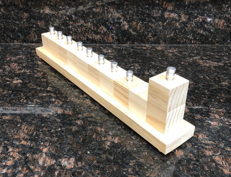 Reverse side of the menorah