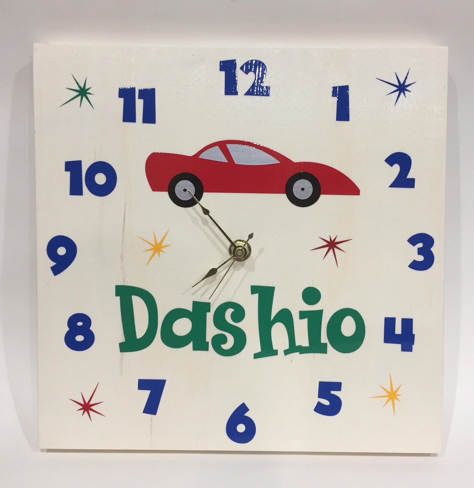 Boys Room Wall Clock Kids Wall Clock Baby Shower Gift Etsy