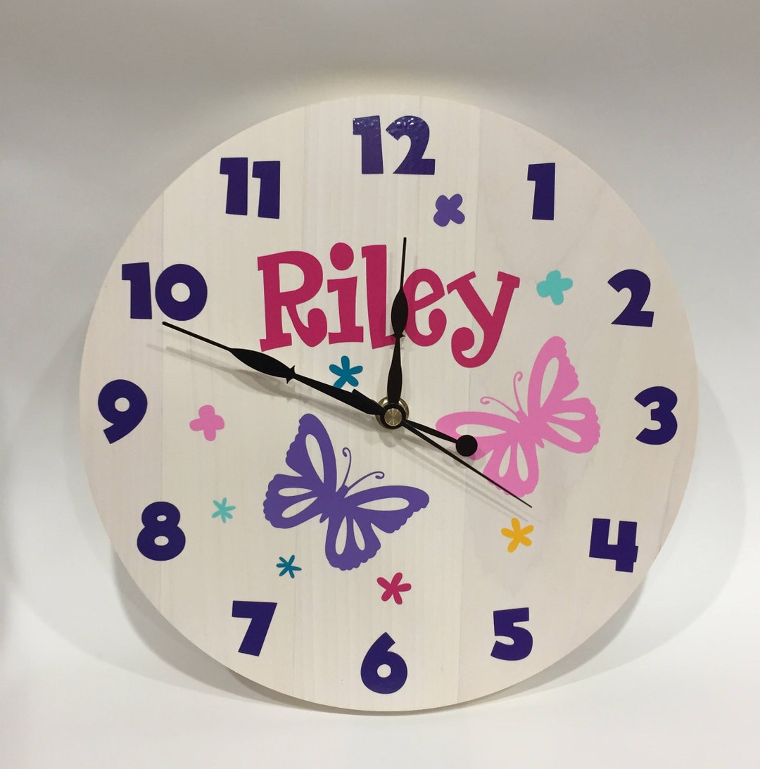 Kids Wall Clock Children's Wall Clock Baby Shower Gift Etsy