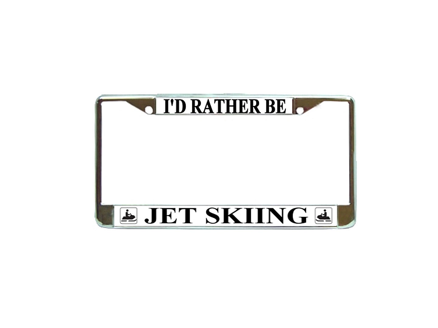 I/'D RATHER BE PLAYING TENNIS Metal License Plate Frame Tag Holder