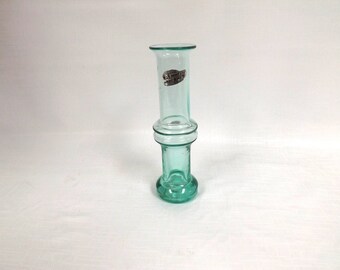 Blenko Glass Antique Green Bamboo Bud Vase #7813