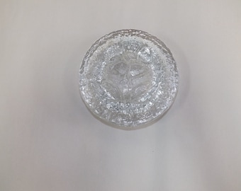 Blenko Glass Crystal Flower lid for #7617 Canister 1976 only