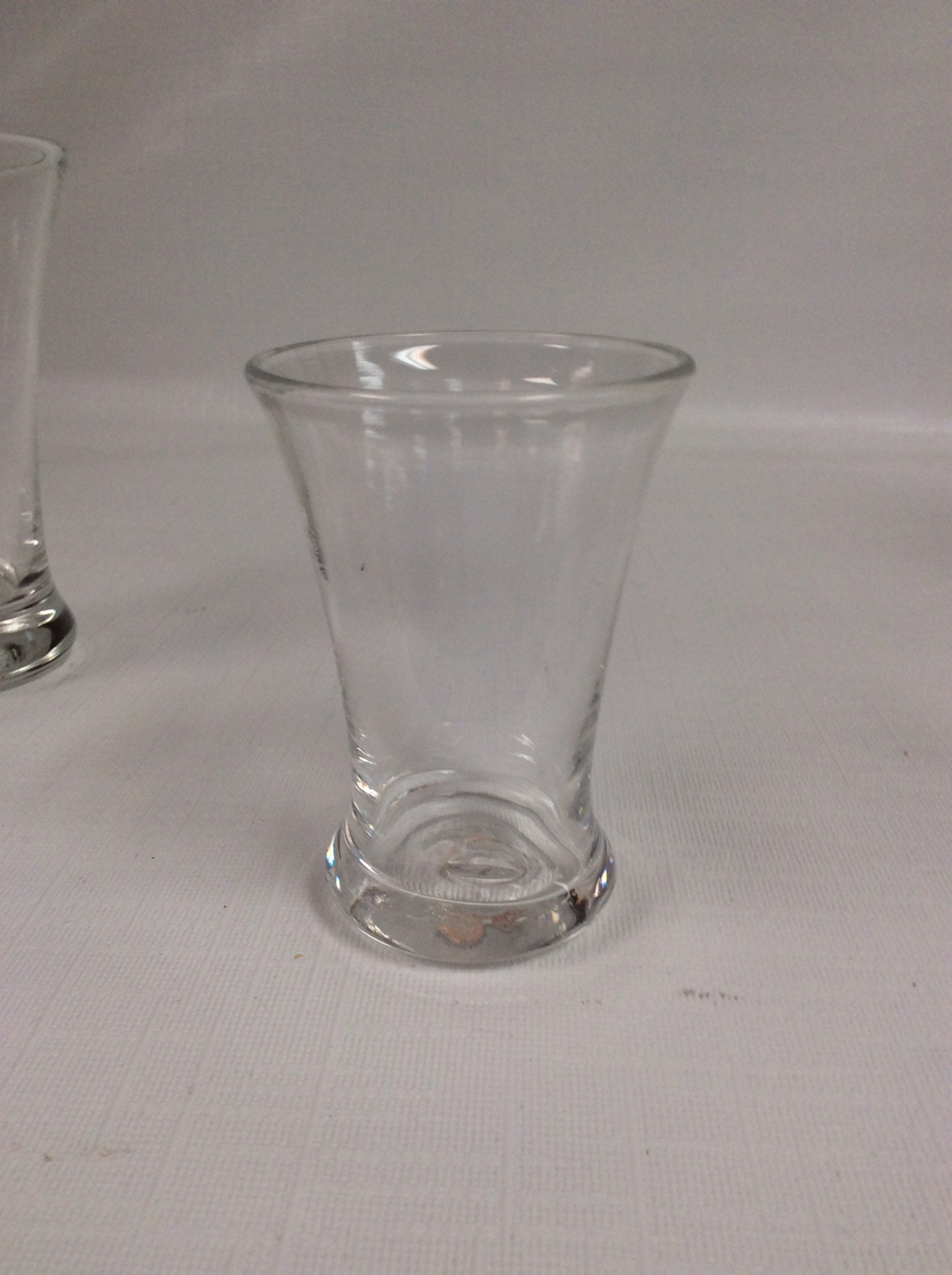 Three Williamsburg glasses. CW5S, CW5M, CW5W. Made by Blenko Glass.