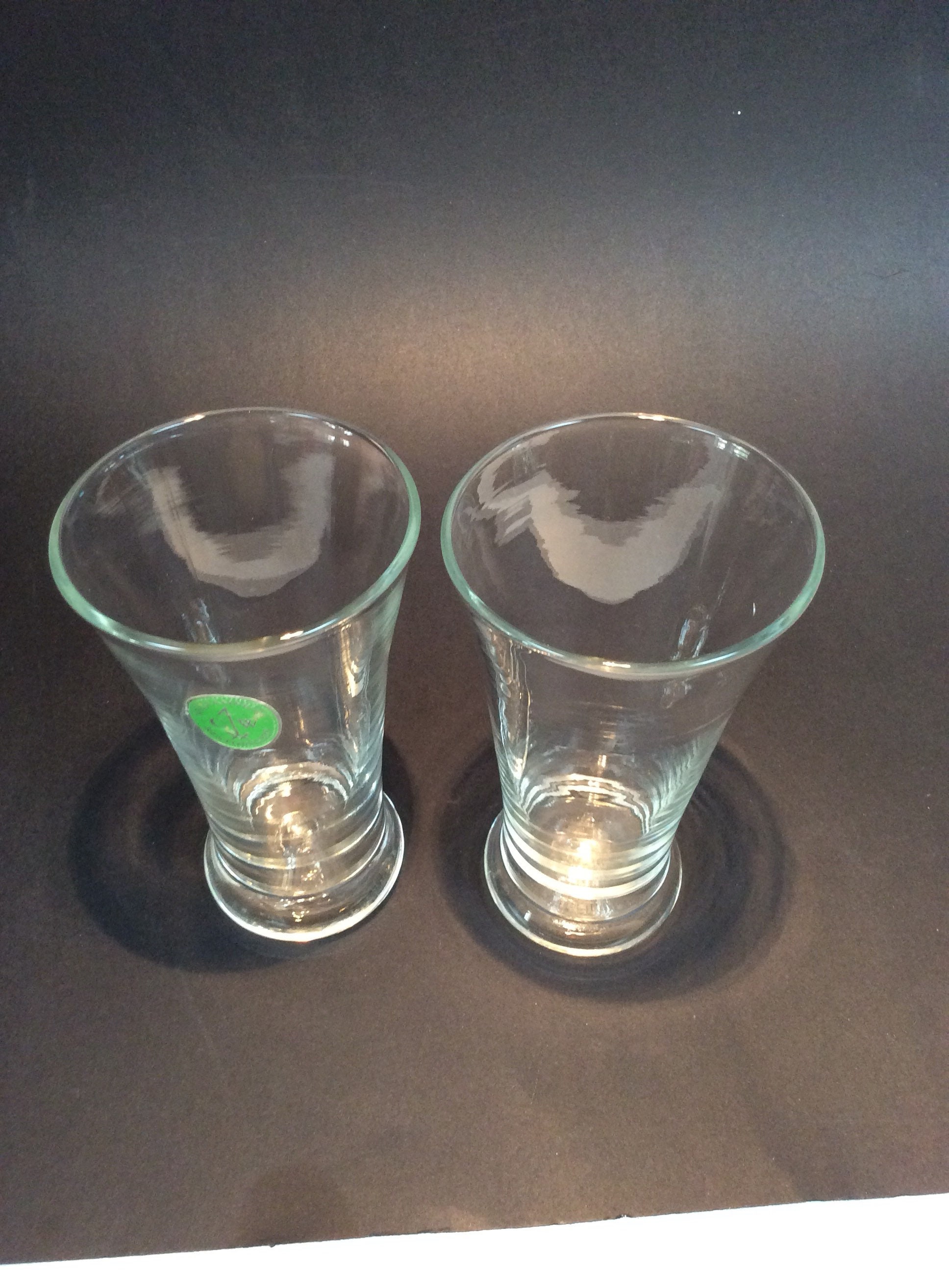Pair of Williamsburg CW5T tea glasses. Made by Blenko Glass.
