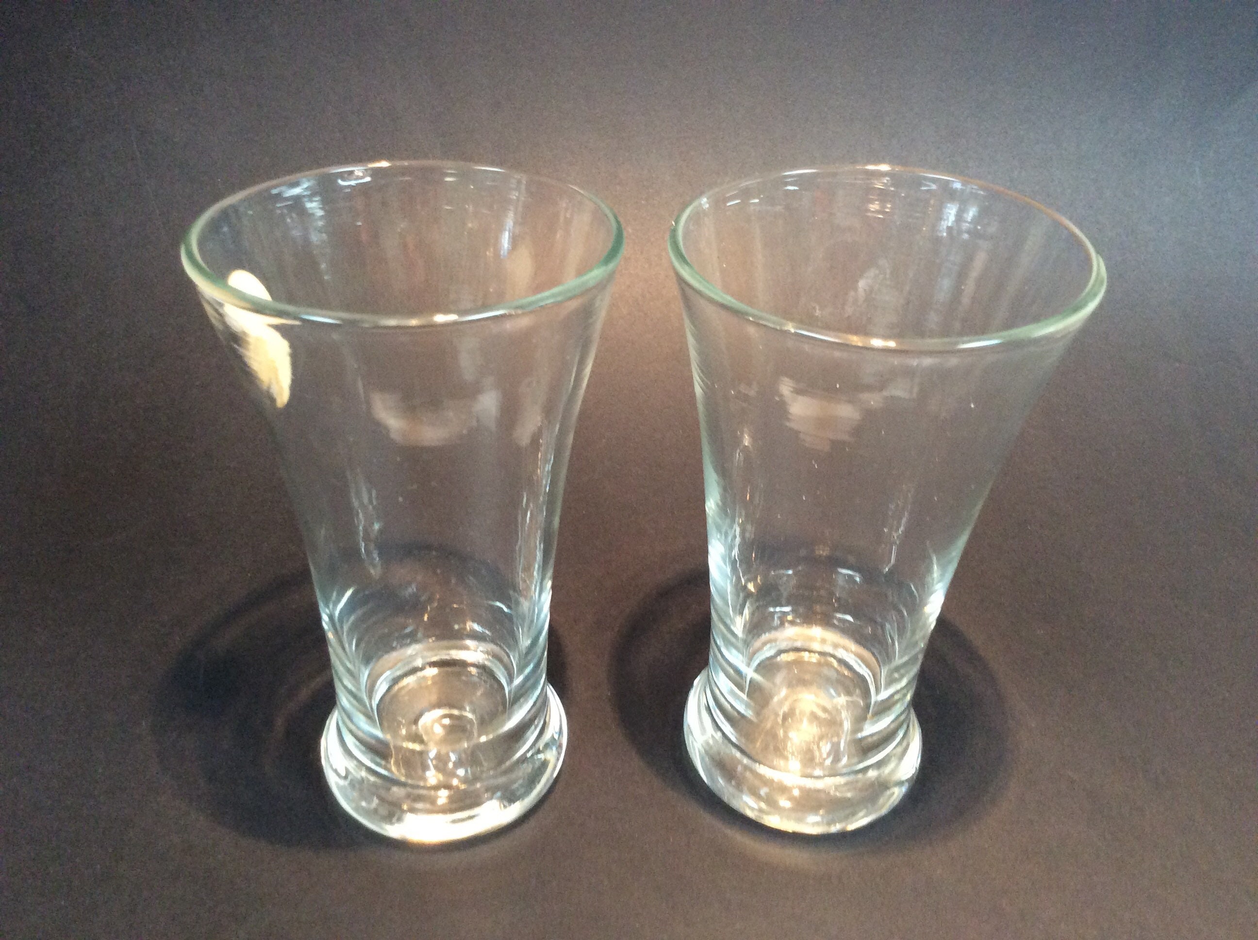 Pair of Williamsburg CW5T tea glasses. Made by Blenko Glass.