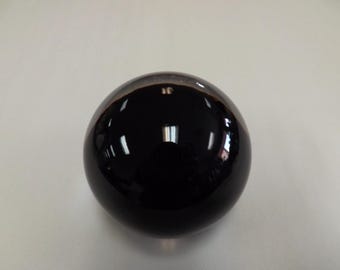 Pilgrim Glass Paperweight Black Cased With Crystal