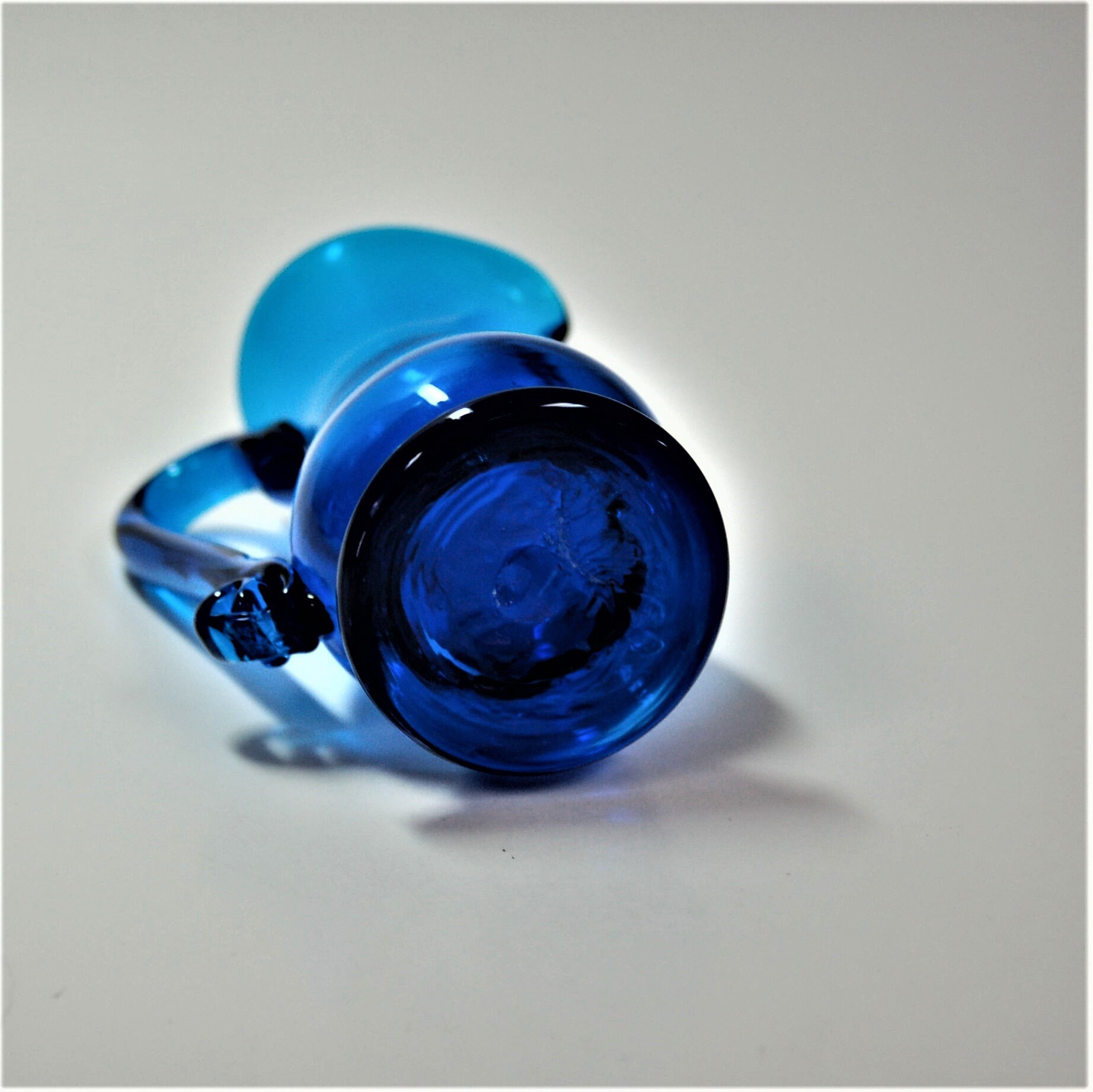 Blenko Williamsburg Glass Sapphire Blue Mini Pitcher Cw36s