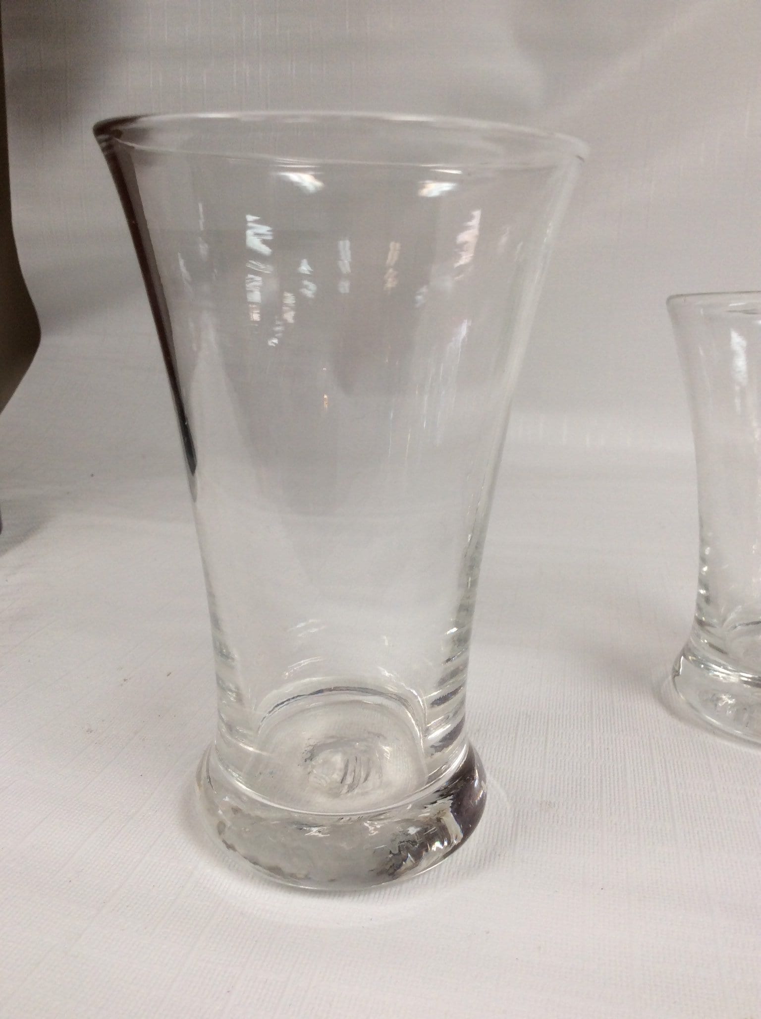 Three Williamsburg glasses. CW5S, CW5M, CW5W. Made by Blenko Glass.