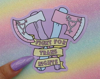 Fight For Trans Rights Large Vinyl Sticker